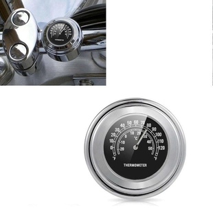 摩托车时间表改装哈雷电动车龟王太子车通用车载温度计车把时钟表