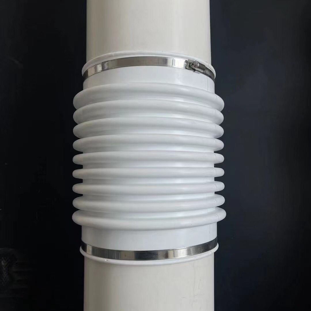 75/90/110/160PVC排水管橡胶软接头万能通用波纹管桥梁伸缩节弯头