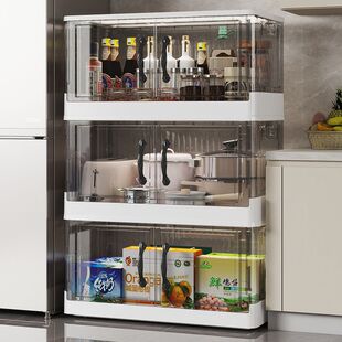 加厚收纳箱折叠收纳置物架客厅零食玩具多层柜卧室宝宝衣柜储物柜