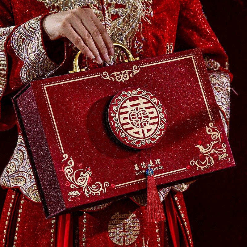 订婚结婚彩礼礼金盒高档礼金箱彩礼盒婚礼三金五金首饰盒婚庆用品,节庆用品/礼品,礼金箱,淘宝优惠券,粉丝福利购,淘宝优惠卷