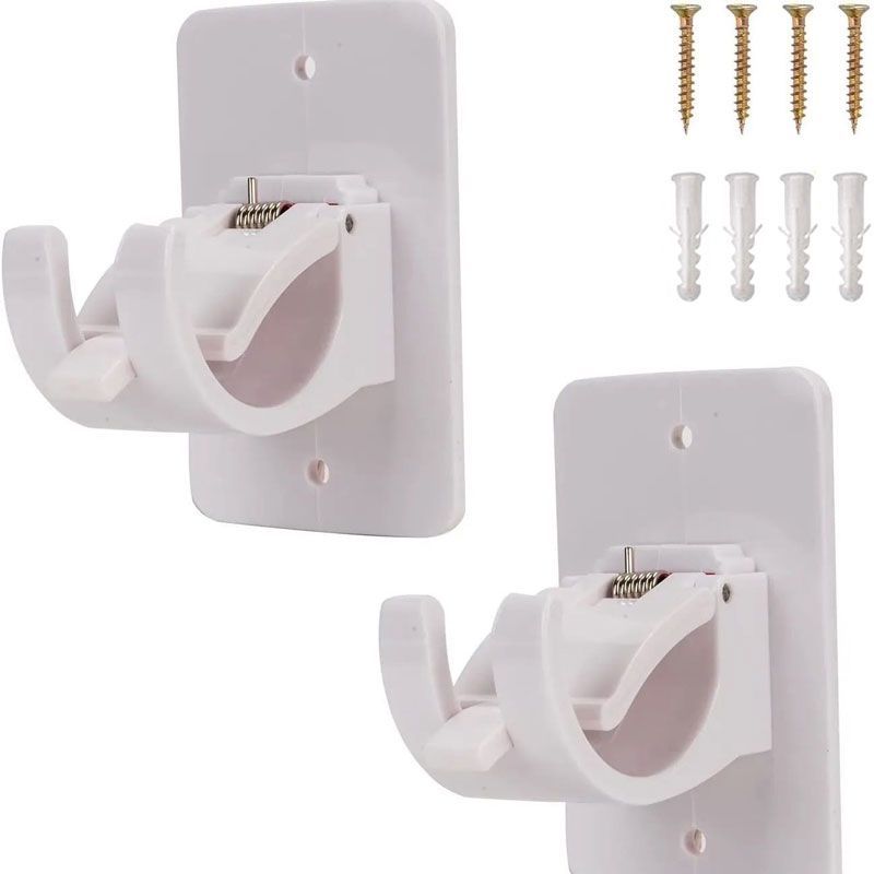 窗帘挂钩万能窗帘杆支架罗马杆杆托伸缩杆固定器免打孔浴帘杆配件