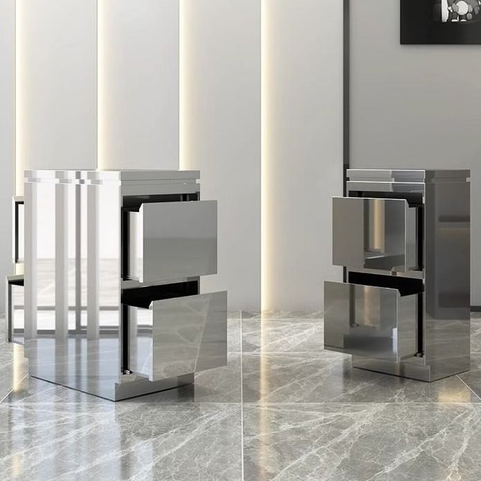 理发店工具柜美发店不锈钢工具车剪发推车发廊专用工作柜储物柜台