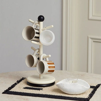稀奇古怪的家具ins风木质收纳架客厅桌面水杯杯架马克杯挂架家用