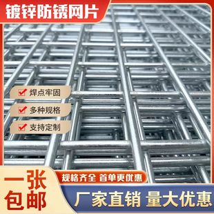 加粗防锈镀锌铁丝网片家用鸡狗鸟兔笼钢丝网格养殖围栏防护隔离网