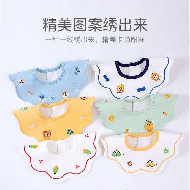 儿童防水口水巾婴儿纯棉新生儿围嘴男口水巾婴儿口水巾婴儿