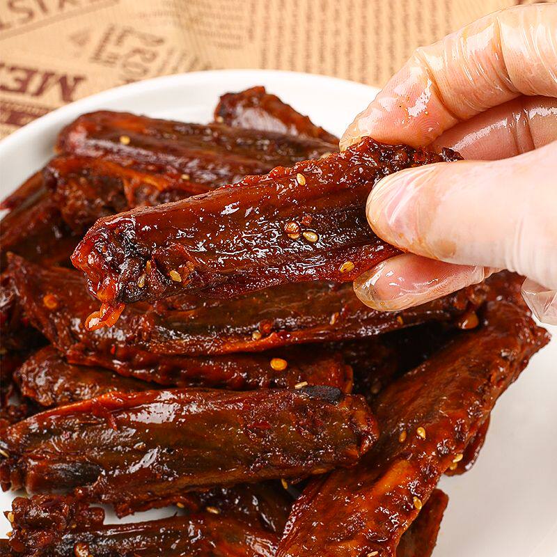 口水娃香辣鸭翅湖南正宗特产熟食酱板鸭货翅尖鸭翅中爆款零食1袋