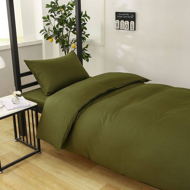 开学军训学生全棉三件套军绿色宿舍纯棉六件套被子一整装床上用品,床上用品,婚庆床品套件,淘宝优惠券,粉丝福利购,淘宝优惠卷