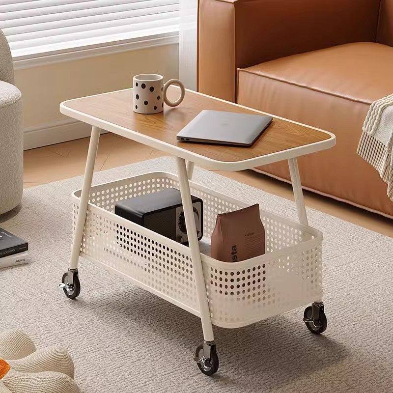 2025新款奶油风可移动沙发边几边柜床头钢化玻璃小推车岩板小茶几,住宅家具,角几/边几,淘宝优惠券,粉丝福利购,淘宝优惠卷