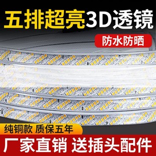新疆 饰室外 包邮 led灯带户外防水220v超亮家用客厅吊顶工程三色装