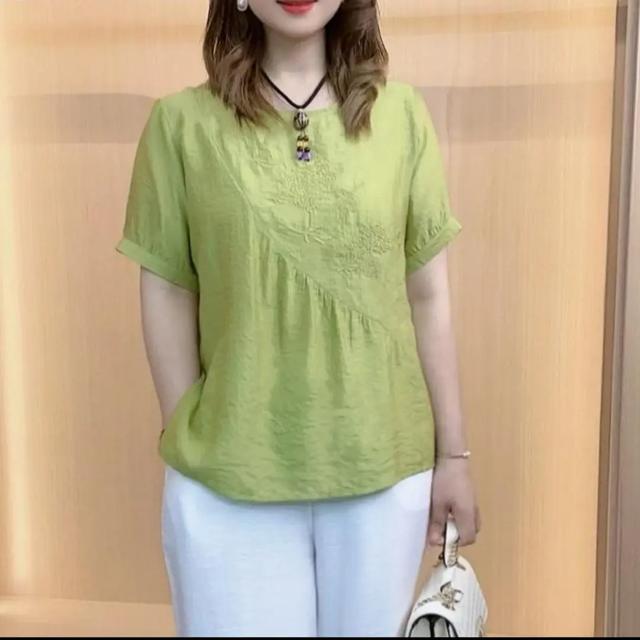 2025高档夏季新款纯色打底衫女短袖圆领T恤妈妈装宽松遮肚薄上衣