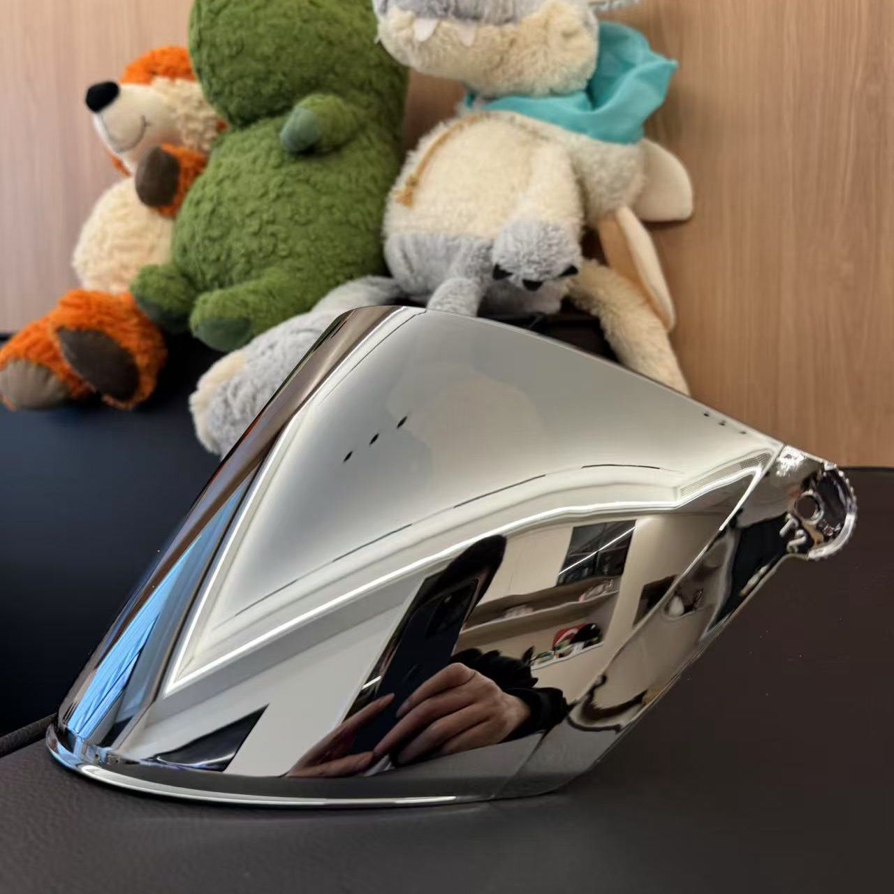 头盔替换镜片头盔透明镜片高清银色防紫外线耐磨防晒挡风通用电动