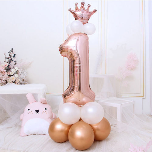 1st 1 2 3 4 5 6 7 8 9 Years Old Happy Birthday Number Foil B