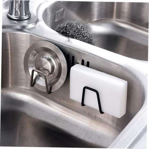 Stainless Steel Sponge Holder Rack Shelf Adhesive Kitchen Si