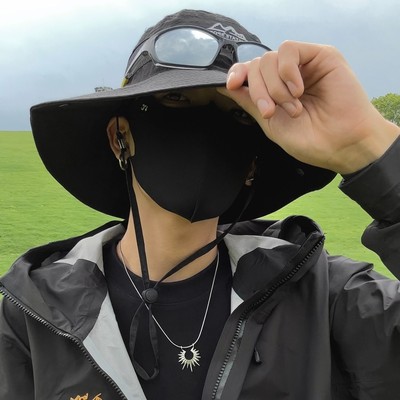 finestate夏款大头围+大帽檐+网眼透气+速干干爽+春夏+登山遮阳帽