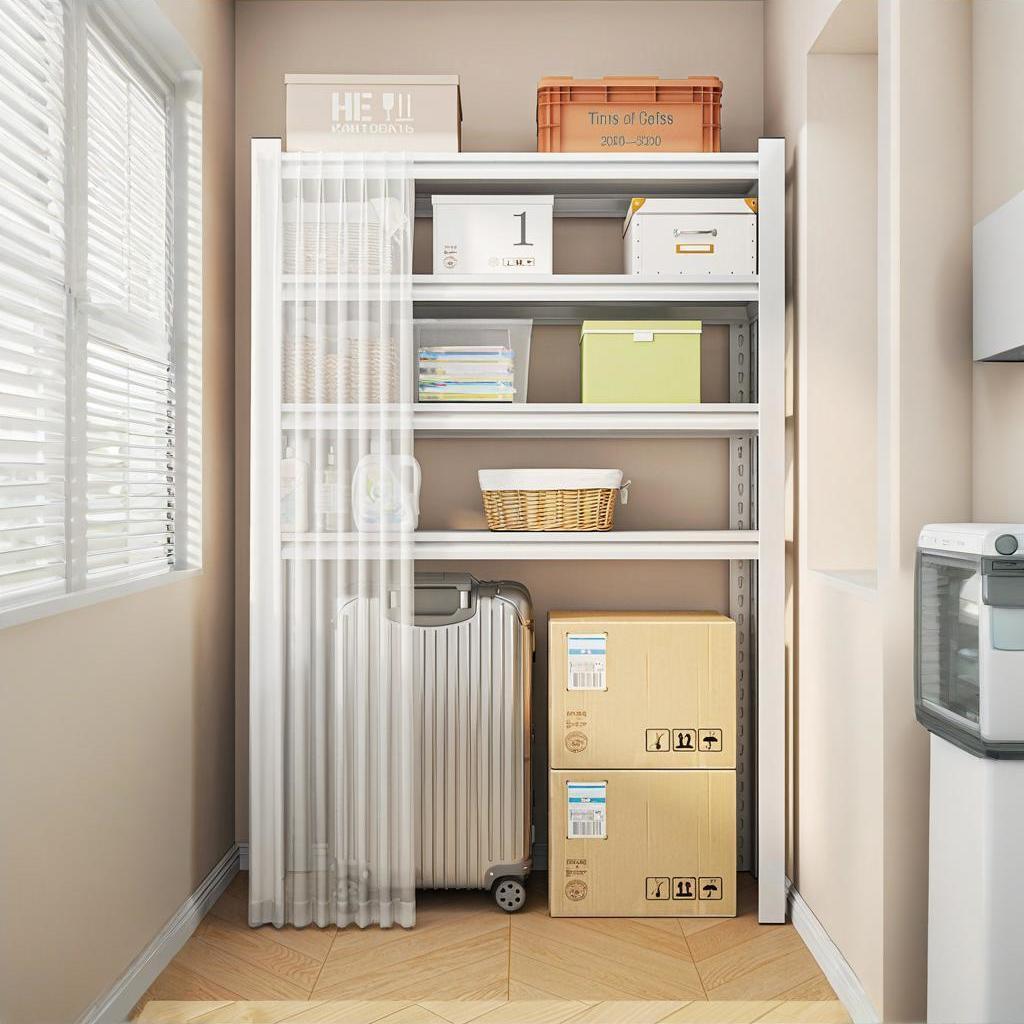 简约风阳台柜置物架洗衣机架子滚筒翻盖上方收纳架子卫生间马桶架