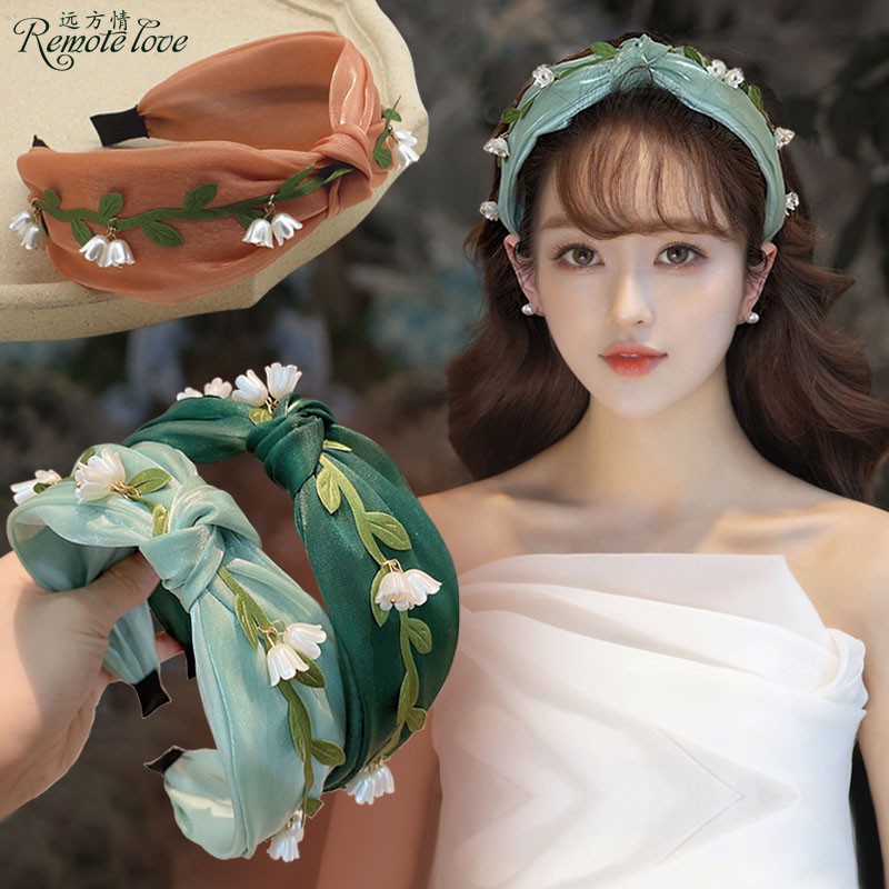 remote love/远方情超仙森系铃兰花宽发箍T1852