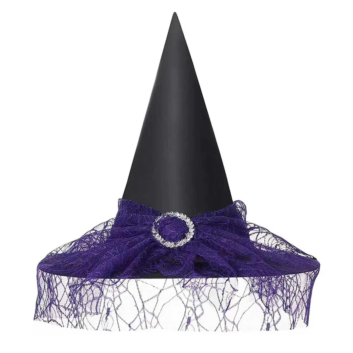 Witch Hat With Veil Adult Hats Halloween Witch Cosplay Wizar