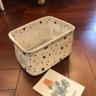 放袜子的篓子桌面收纳整理盒钥匙筐学生宿舍小众韩风可折叠篮