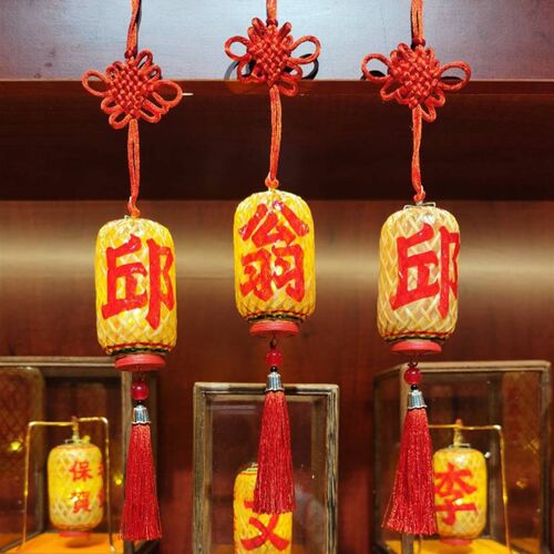 妈祖保佑灯笼传统潮汕灯笼迷你竹编油纸灯笼定制传统文化发光摆件