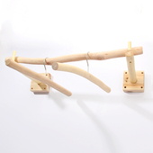 创意实木墙上货架原木木棍墙壁固定支架服装 展示架正挂上墙挂衣架