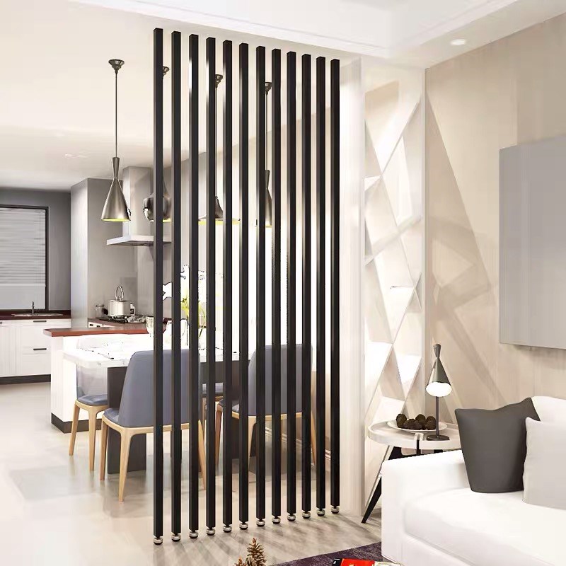 北欧简约装饰办公室客厅卧室入户玄关铁艺立柱隔断竖条分隔墙屏风