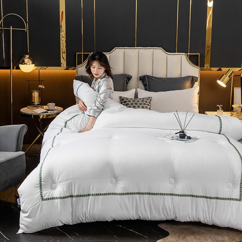 酒店风民宿夏凉被单人双人被子加厚保暖被芯白色春秋被简约冬被,床上用品,化纤被,淘宝优惠券,粉丝福利购,淘宝优惠卷