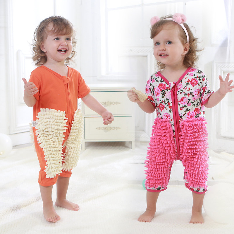 婴儿爬行服连体衣拖地装男女宝宝拖把爬爬服擦地板防脏春夏季,童装/婴儿装/亲子装,连身衣/爬服/哈衣,淘宝优惠券,粉丝福利购,淘宝优惠卷