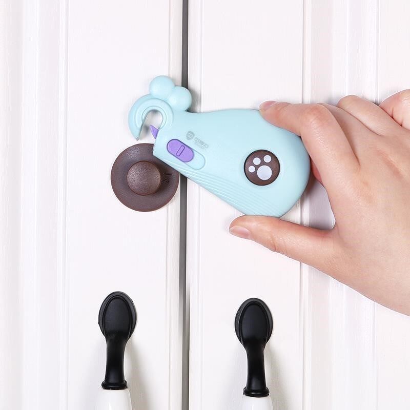 橱柜门鲸鱼儿童锁多功能宝宝防夹手安全锁婴儿防护用品抽屉安全扣