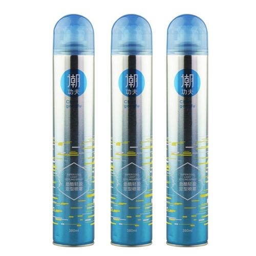 潮功夫劲酷轻盈定型喷雾发胶特硬造型发型持久清香男士干胶啫喱水
