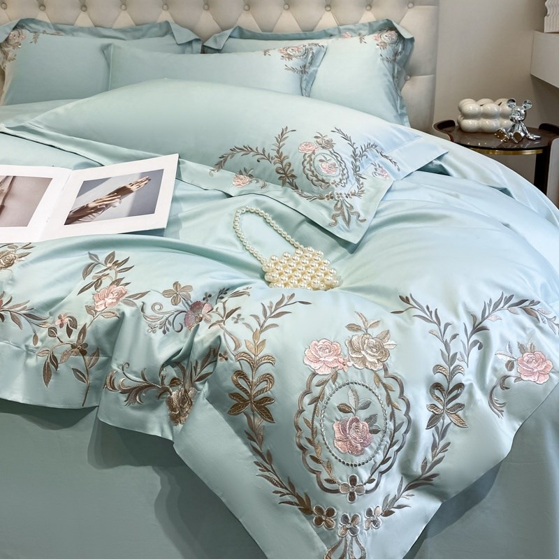 高级感轻奢A类200支纯棉四件套全棉2024新款被套床单床笠床上用品