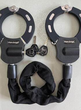 新型摩托车手铐车把锁包链条锁玻璃门铁门锁防盗锁铜芯钥匙上锁