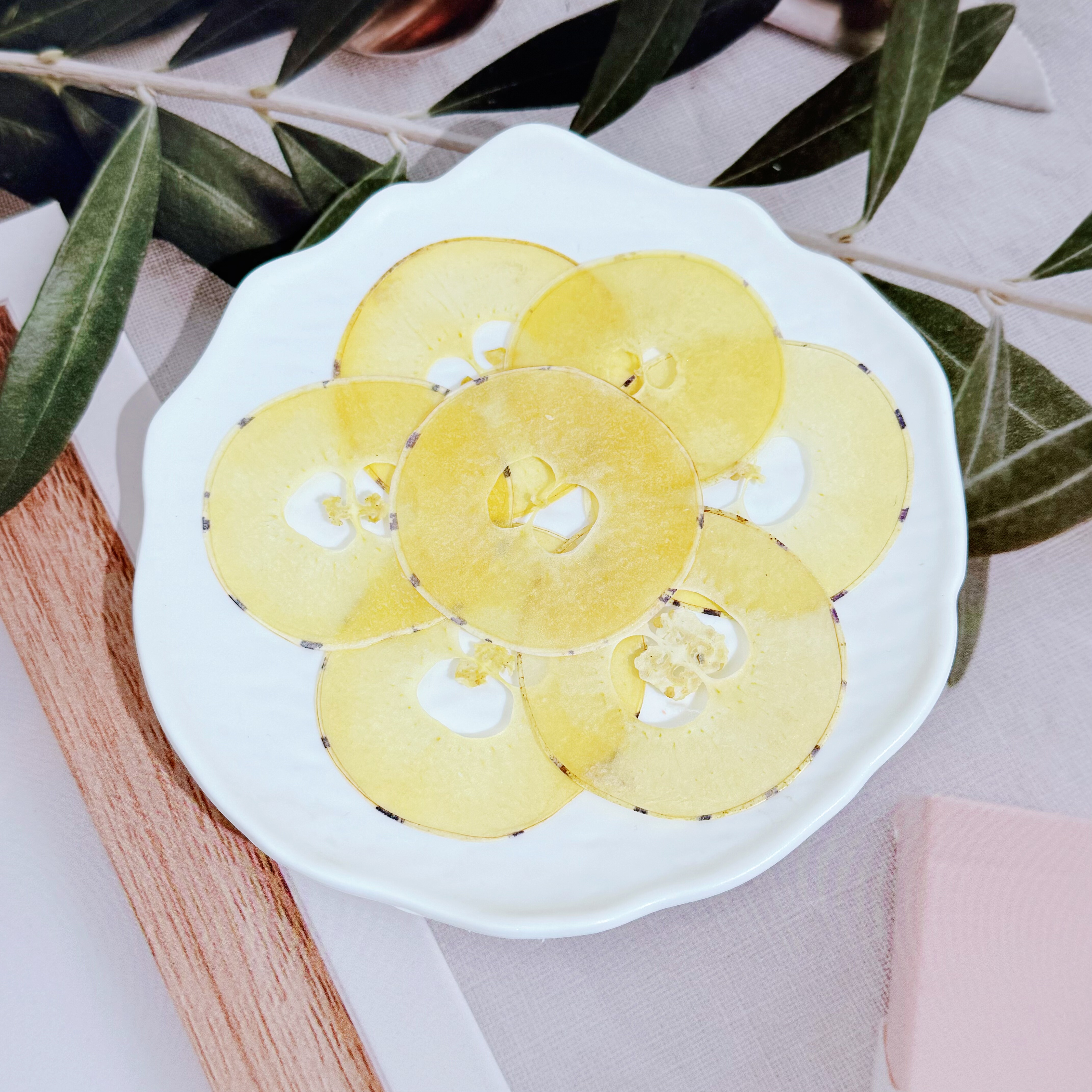 手工压花人参果切片水果标本diy手机壳杯垫滴胶饰品装饰干花材料