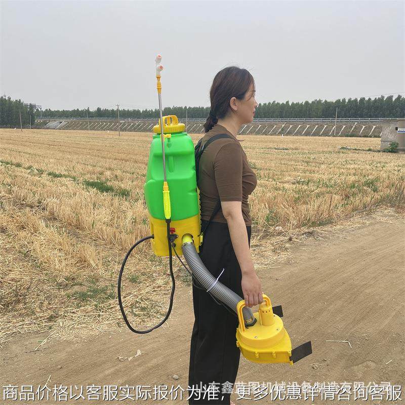 新型农田施肥打药机25L电动后背式消杀喷药机肥料种子颗粒喷洒器