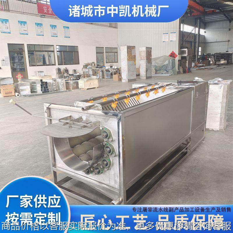 全自动头蹄清洗机 猪蹄猪脚去松香清洗机 头蹄火烧毛辊清洗机