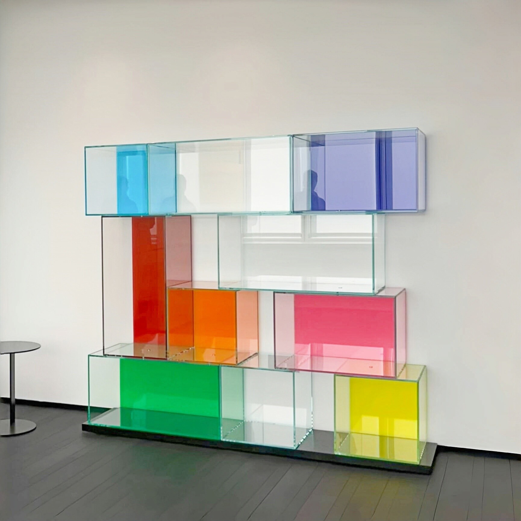 GLAS MIGISA意式玻璃组合靠墙书柜落地展示柜书架极简置物架