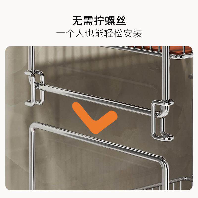 衣脏篓家用双物层衣分类脏衣篮浴室移动衣服收纳筐车置推物架