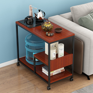 可移动沙发边柜角几客厅茶水柜多功能带轮置物架放水桶柜子泡茶桌