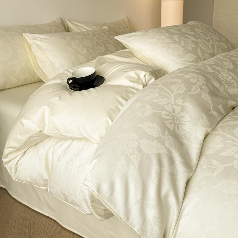 A类轻奢高级感160支长绒棉纯棉四件套全棉被套床单床笠床上用品4