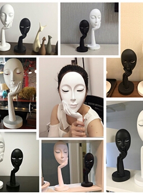 北欧思考者美睫创意家装饰品摆件客厅电视柜装饰柜美课工艺品摆设