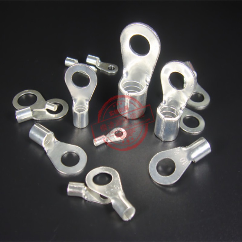 OT4-10 冷压圆形O型裸接线端子线鼻子 厚0.6MM 黄铜1000只