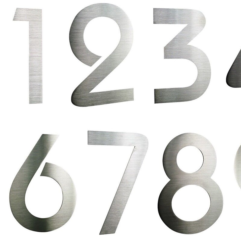 家用商用304不锈钢字房间门牌数字号码广告招牌不锈钢平面高15cm