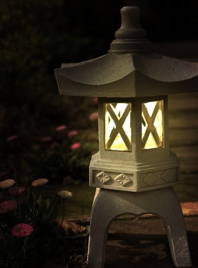 户外落地日式庭院装饰宫灯石灯花园别墅室内创意摆件禅意景观