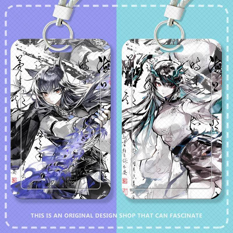 明日方舟水墨风滑盖卡套饭卡公交卡身份证件保护套门禁校园卡