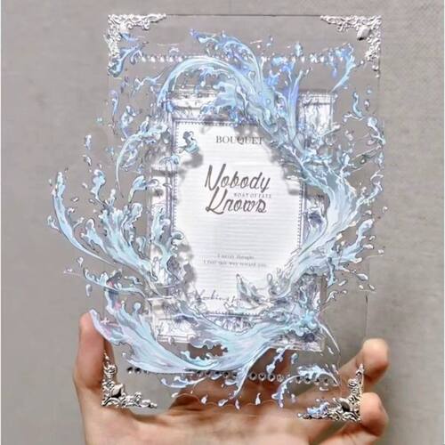 海浪潮汐谷美谷子收纳高颜值亚克力卡框三寸小卡拍立得收纳装饰框