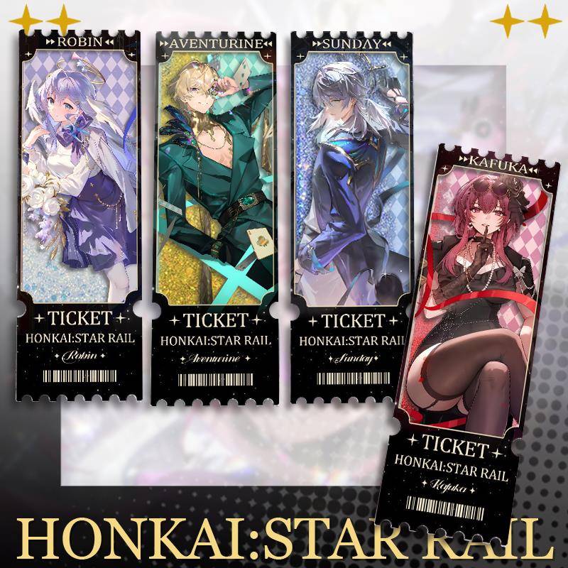 星铁周边亚克力流沙票根砂金知更鸟卡芙卡青雀星期日流麻谷子礼物