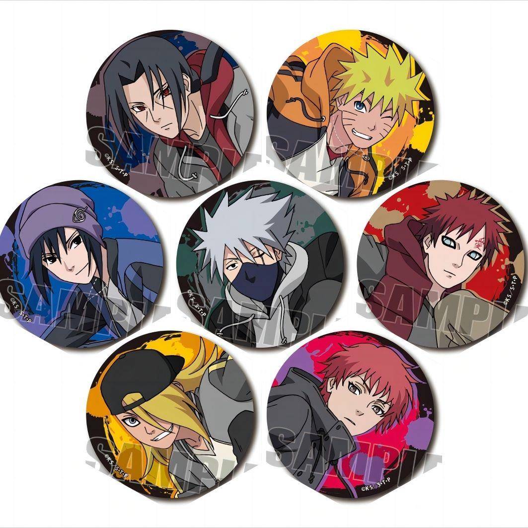 适用火影忍者滑板系列徽章吧唧鸣人佐助周边水门我爱罗小樱卡卡西