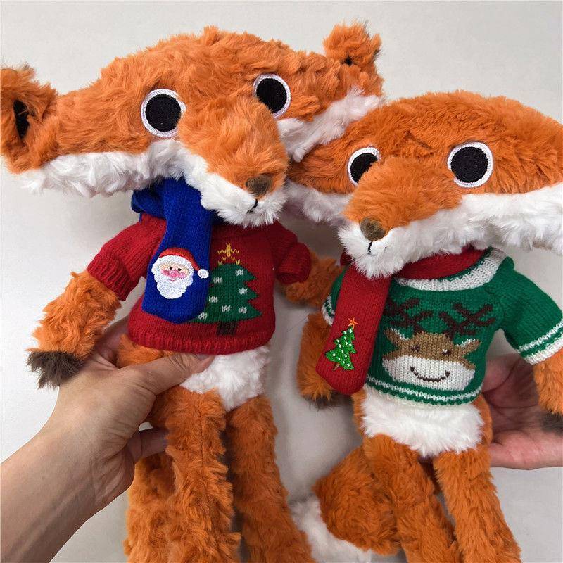 德瓦狐狸玩偶穿衣服娃娃围巾公仔围脖服装配件圣诞节毛衣套装现货