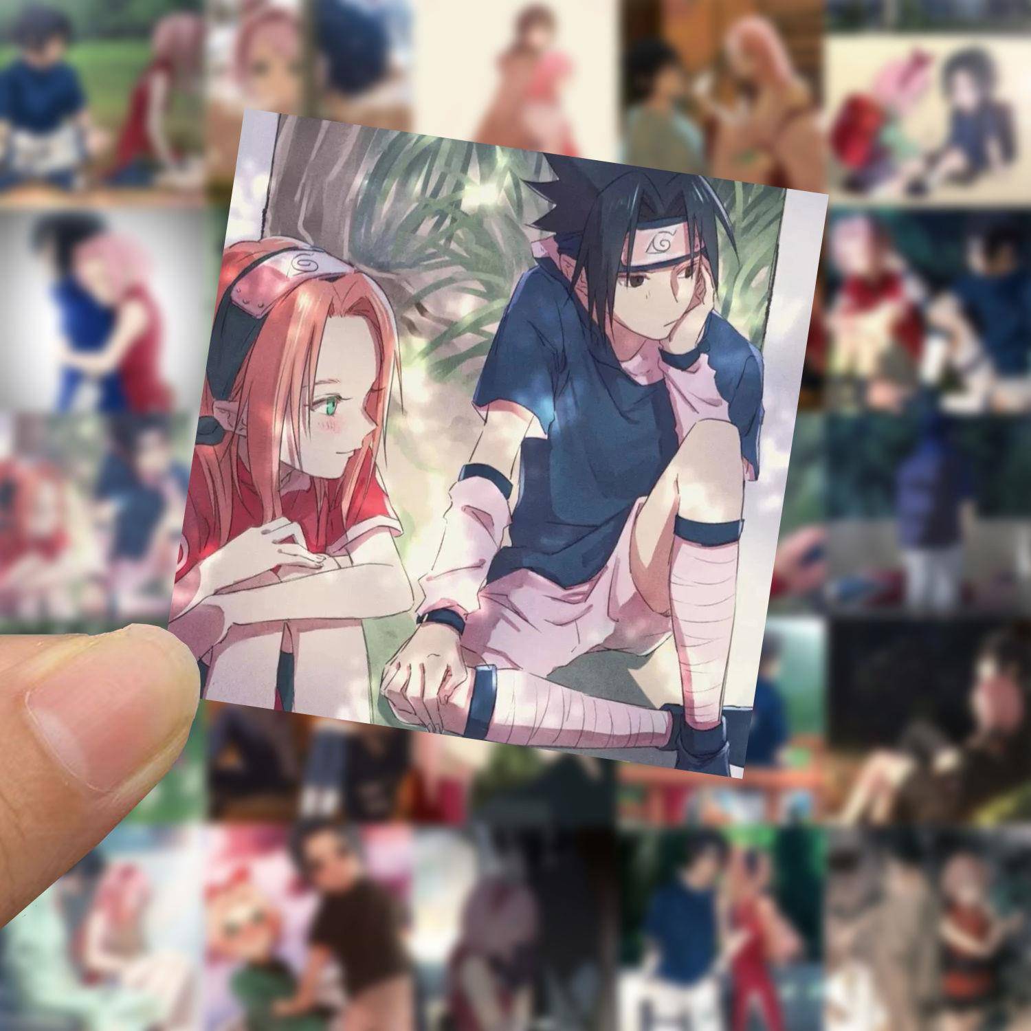 新款108张火影忍者佐助春野樱周边动漫贴纸二次元手机笔记本手账