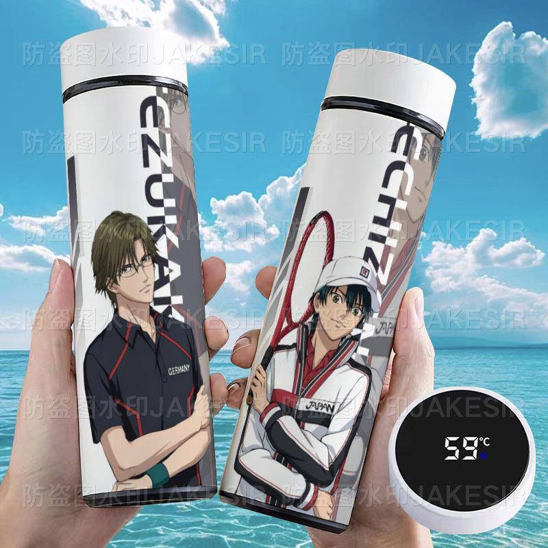 网球王子创意周边智能杯学生高颜值测温显温水304不锈钢杯保温杯