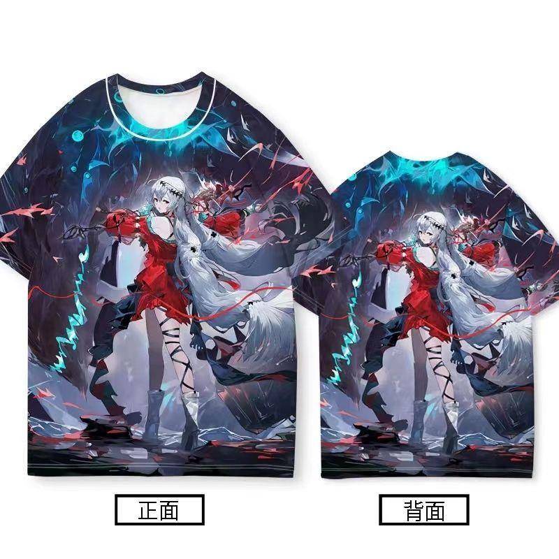 明日方舟二次元周边浊心斯男女t恤卡蒂动漫3D印花夏季潮流短袖